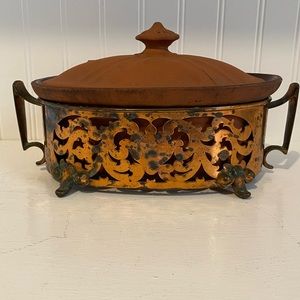 Vintage Casserole dish and Stand